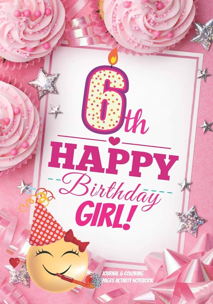 Th happy birthday girl journal coloring pages activity notebook cute emoji special birthday card style guided journal coloring word
