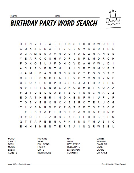 Word search puzzles â free printable