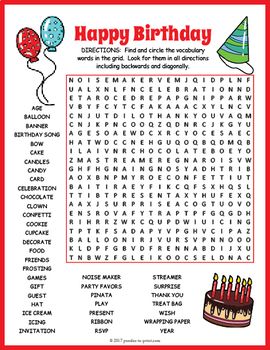 Happy birthday word search puzzle worksheet activity birthday words happy birthday words word find