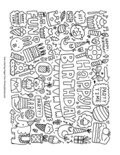 Happy birthday coloring pages â free printable pdf from