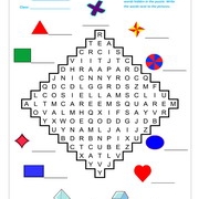 Shapes wordsearch puzzle worksheet