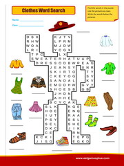Shapes wordsearch puzzle worksheet