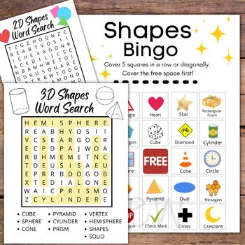 Shape word search tpt