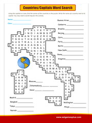 Shapes wordsearch puzzle worksheet