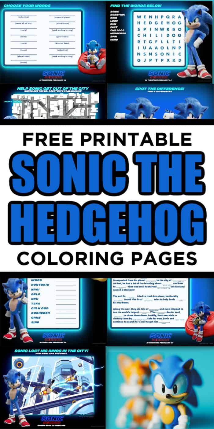 Printable sonic the hedgehog coloring pages sonic the hedgehog printable activities for kids pre reading activities