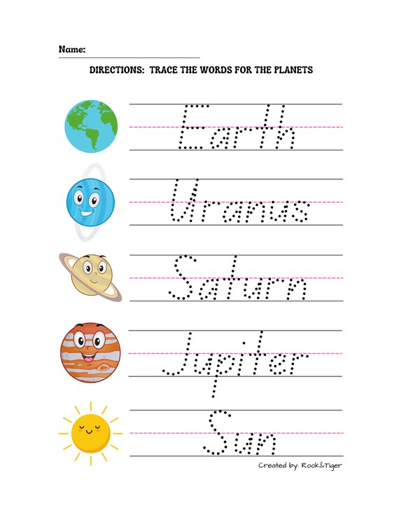 Space pack pdf math writing word search fact sheets coloring pages