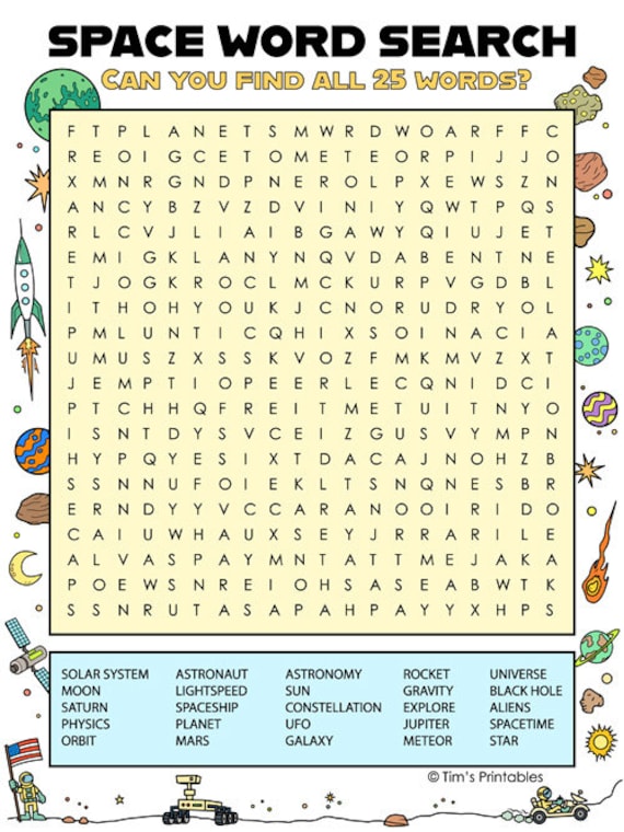 Space word search