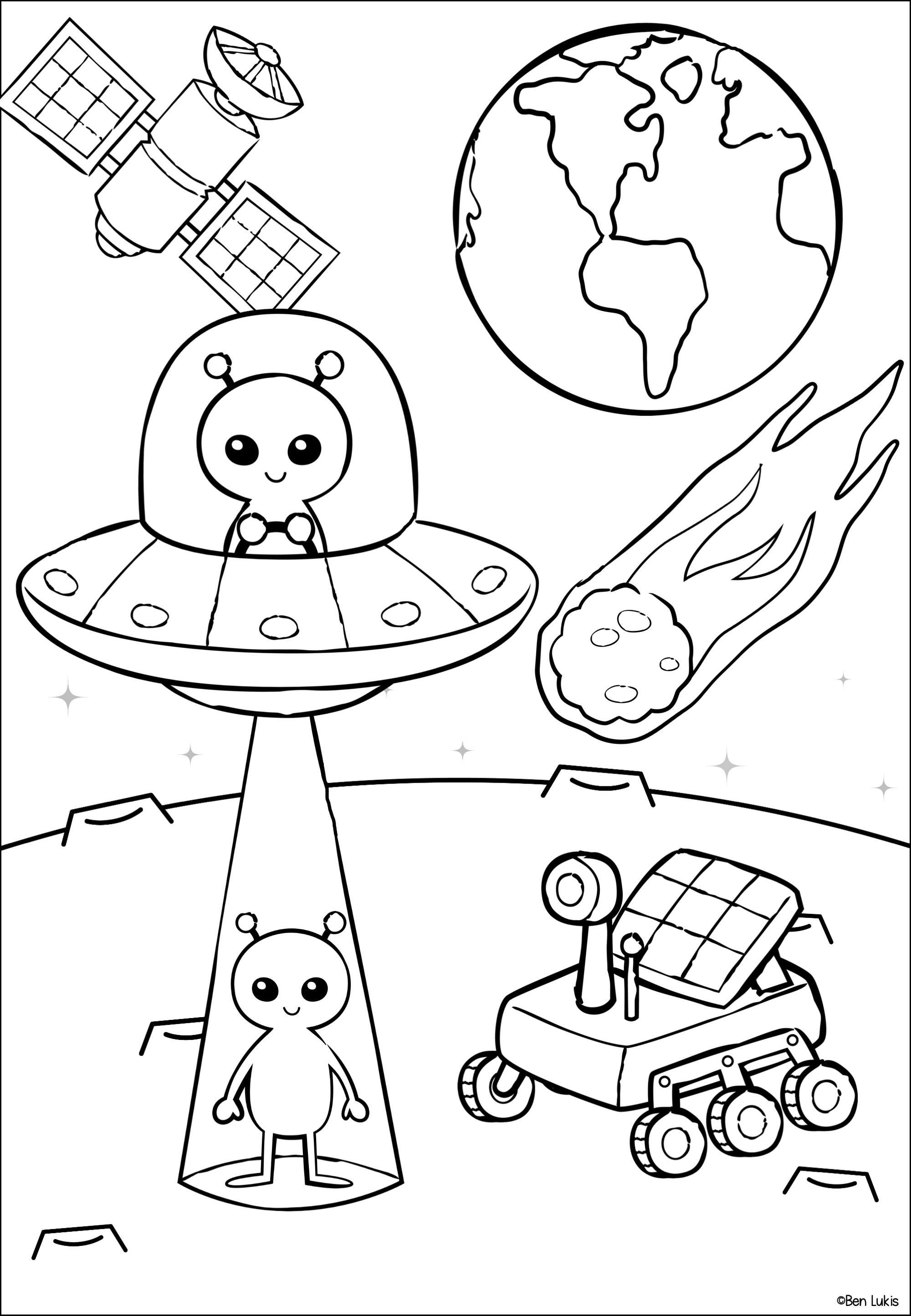 World space week coloring pages printable kids activity educational digital download home schooling space theme preschool learning