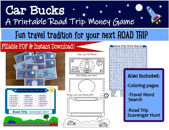 Travel games for kids road trip printables for kids coloring pages for kids space printables printable play money travel hacks