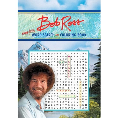 Bob ross word search and coloring book