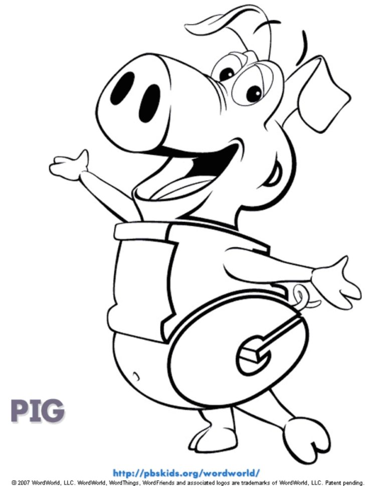 Pig coloring page kids coloring pages kids for parents