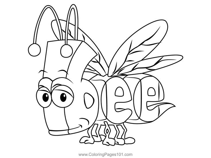 Bee from wordworld coloring page drawing tutorial coloring pages drawings
