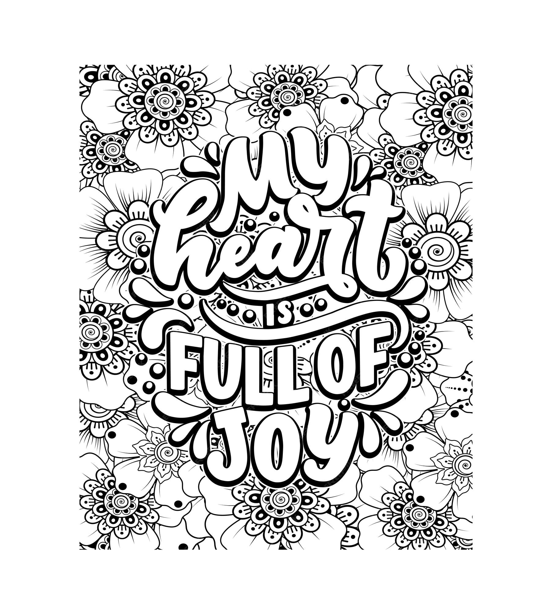 Premium vector motivational quotes coloring pages design inspirational words coloring book pages design