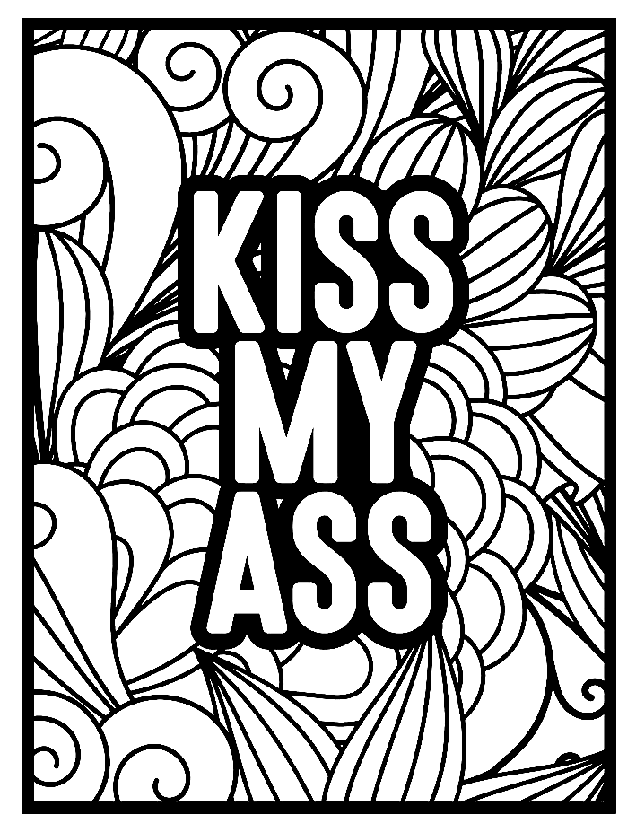 Swear word coloring pages printable for free download