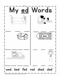 Ed word family printables worksheets