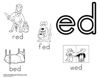 Ed word family printables