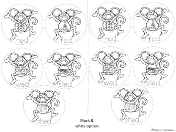 Ed word family craft cvc short e by krazee kindergarten tpt