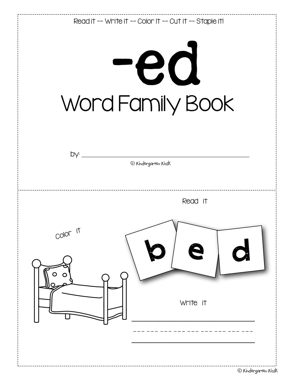 Working with word families â kindergarten kiosk