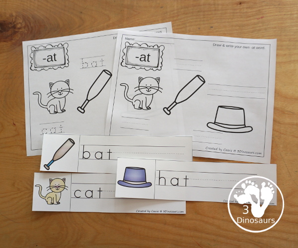 Free cvc word family coloring pages short a vowel dinosaurs