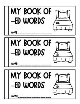 Ed word family flip book by kindercounts tpt