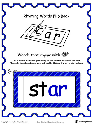 Free printable rhyming words flip book at in color