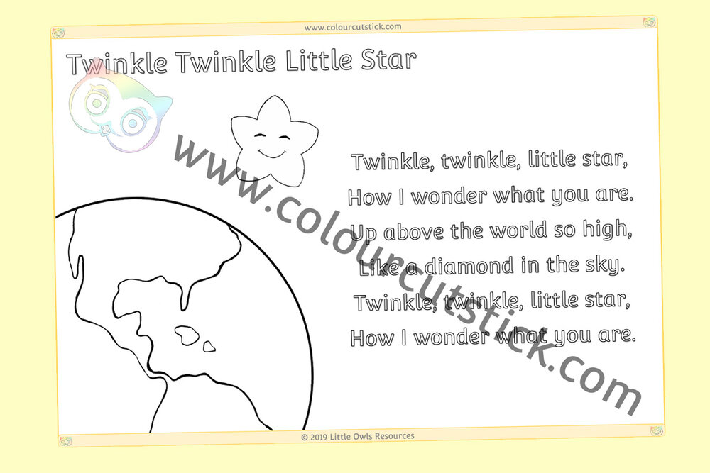 Free nursery rhyme colouring pages