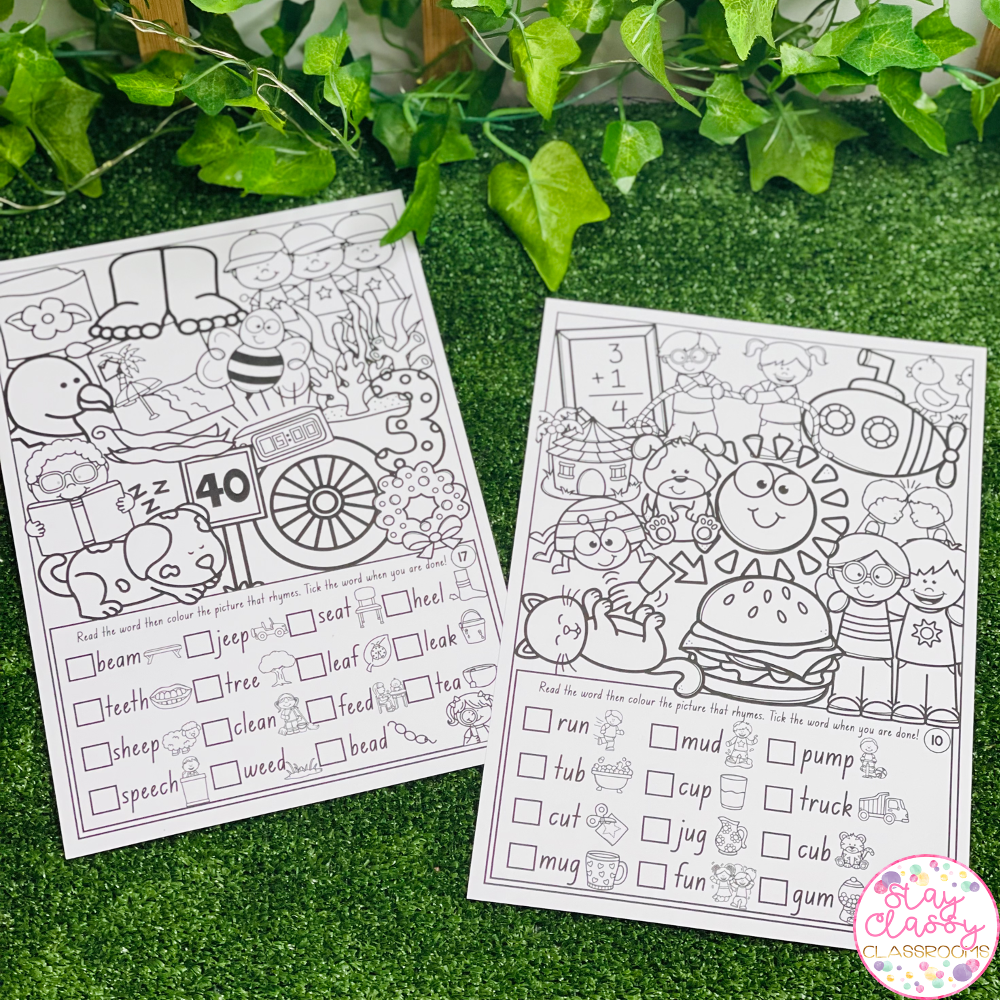Find and colour printables