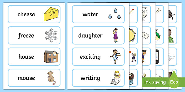 Rhyming words with pictures ela usa