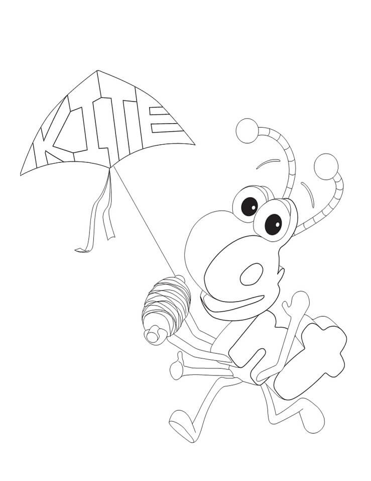 Ant wordworld coloring page