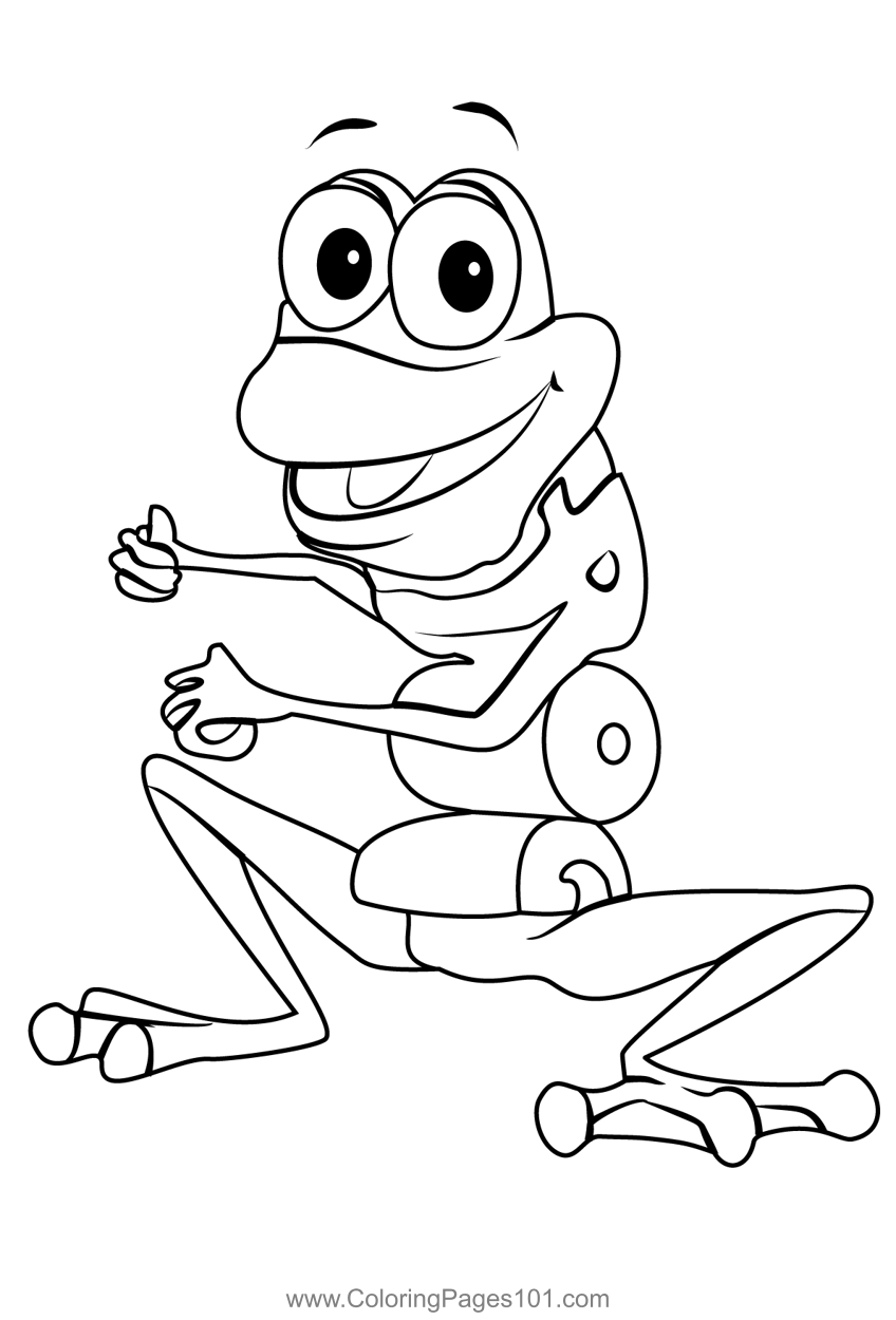 Frog from wordworld coloring page for kids