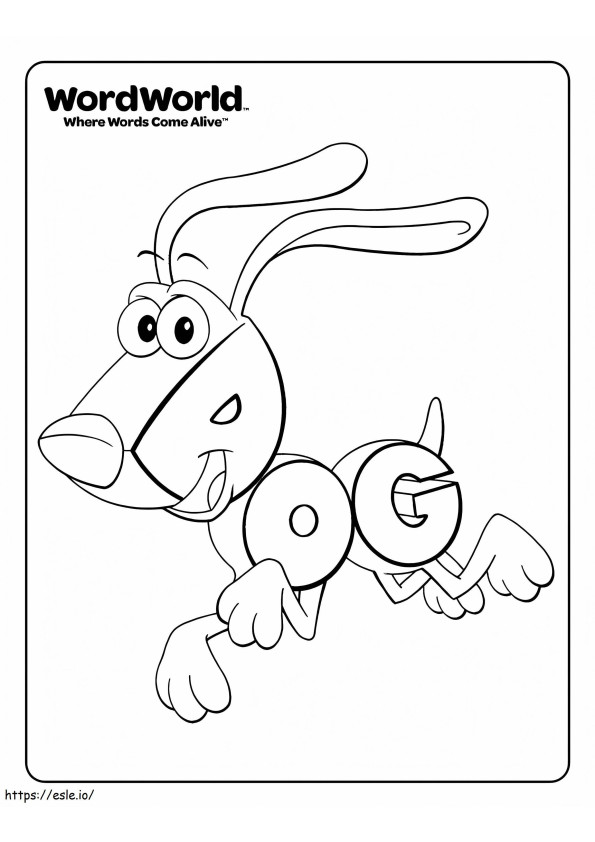 Dog wordworld coloring page coloring page