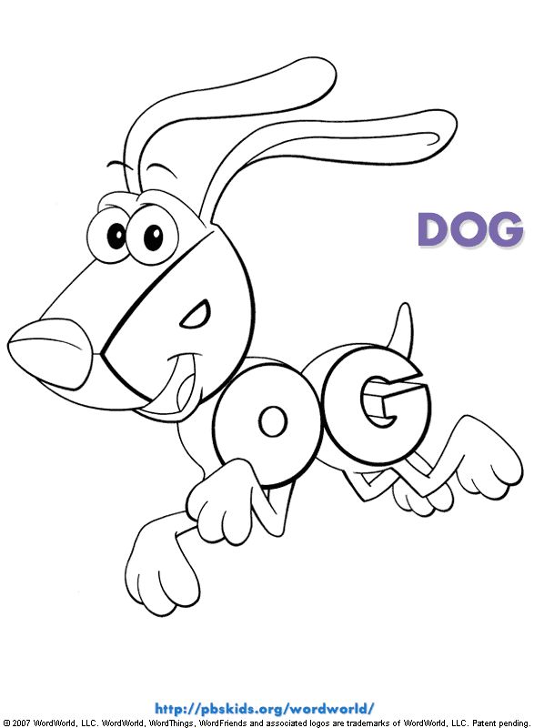 Wordworld printable coloring pages dog pbskids disney coloring sheets disney coloring pages coloring pages