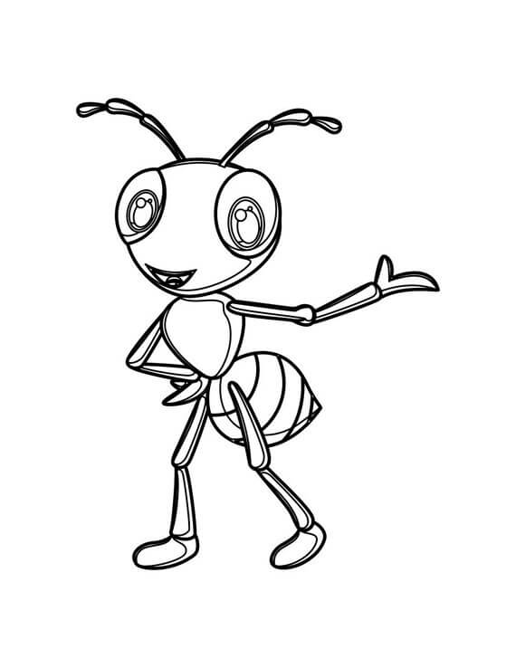 Free ant coloring page
