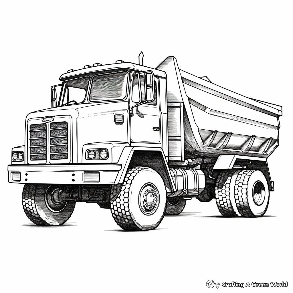 Dump truck coloring pages
