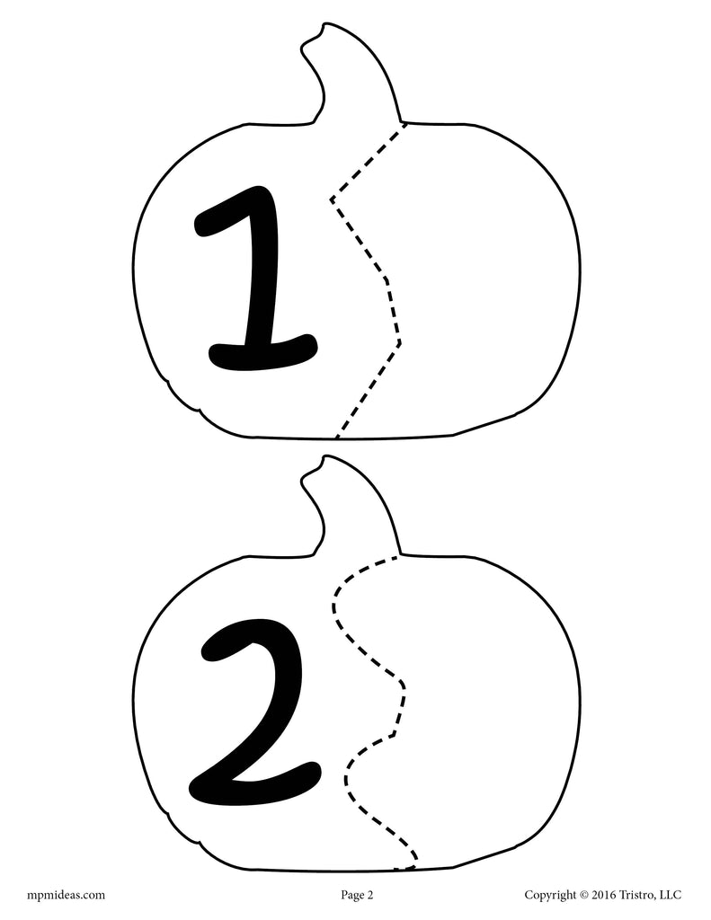 Pumpkin seed number puzzles printable worksheets â