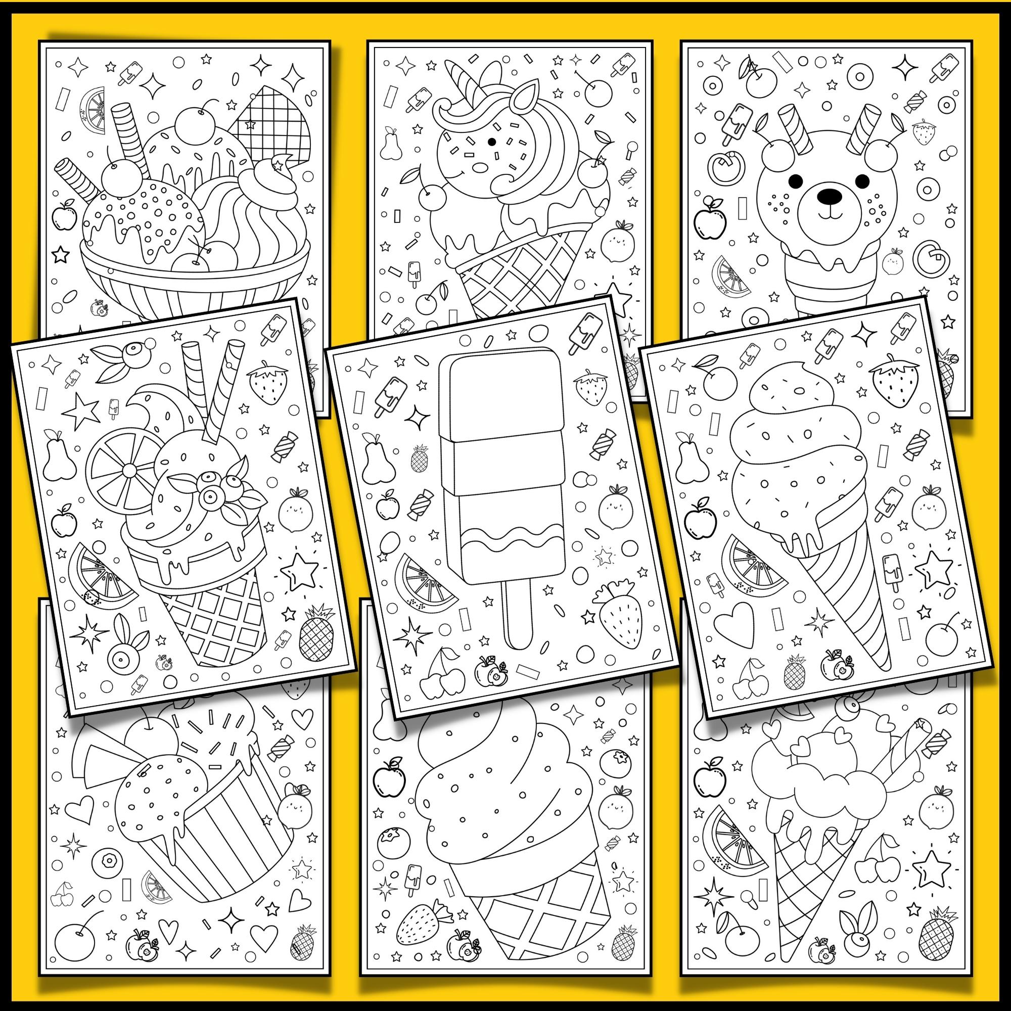 Ice cream coloring pages
