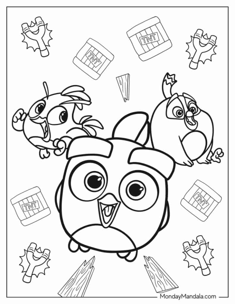 Angry birds coloring pages free pdf printables