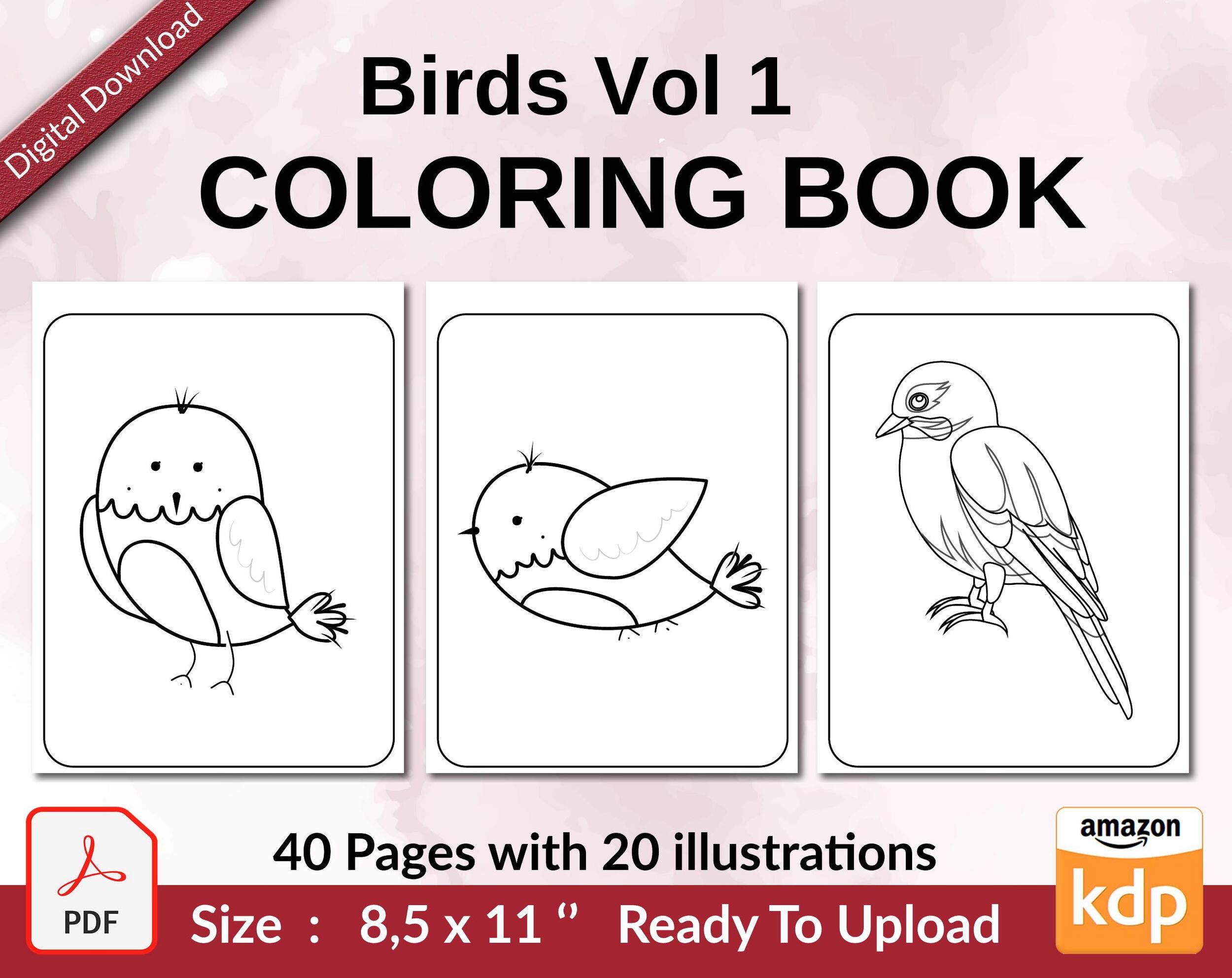 Birds coloring book vol a fun and engaging activity book for kids
