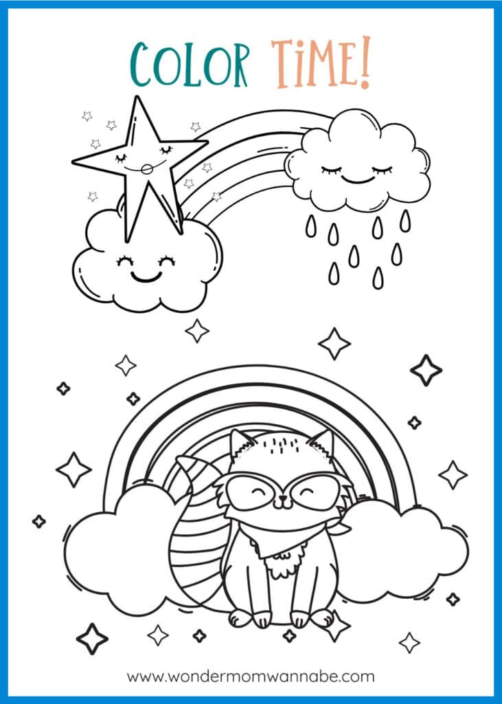 Free printable rainbow worksheets and coloring pages