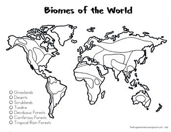 Biomes of the world maps by the frugal homeschooling mom tpt