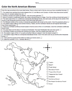 Color the biomes of north america on a mapð
