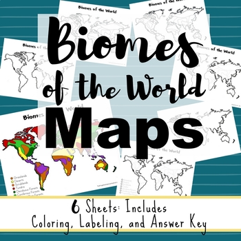 Biomes of the world maps by the frugal homeschooling mom tpt