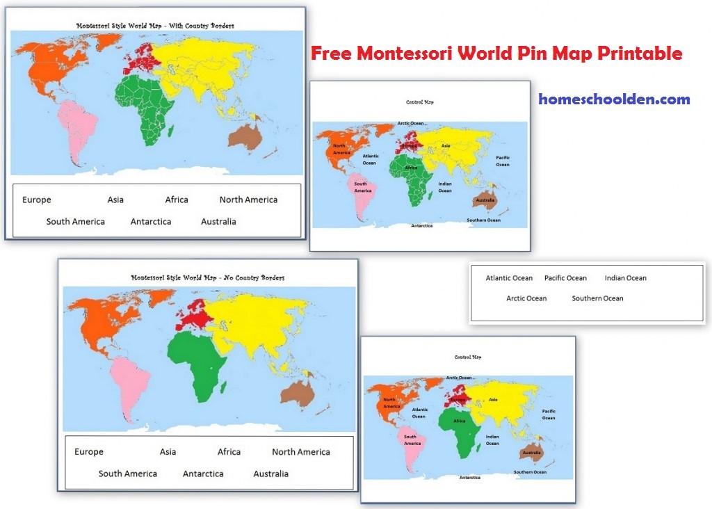 Montessori geography activities free montessori world map