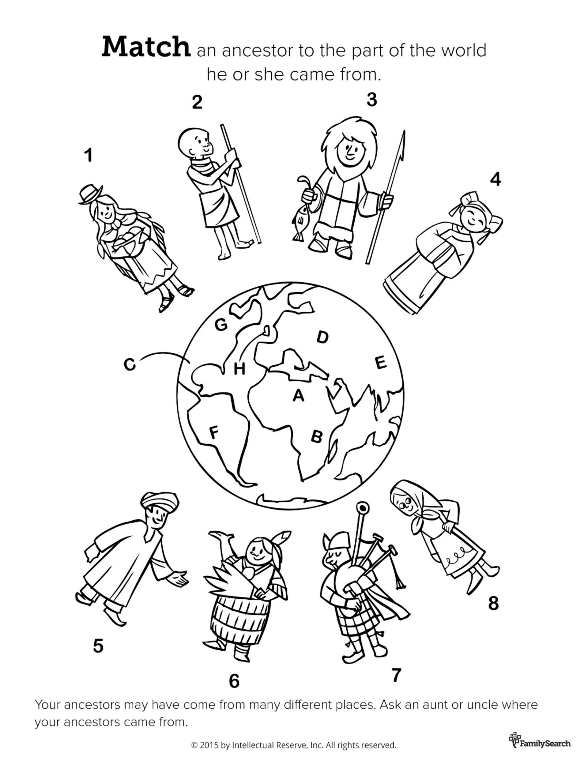 Family history coloring pages