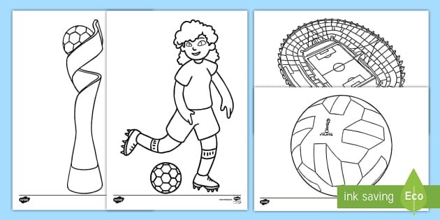 Womens football world cup louring pages teacher made