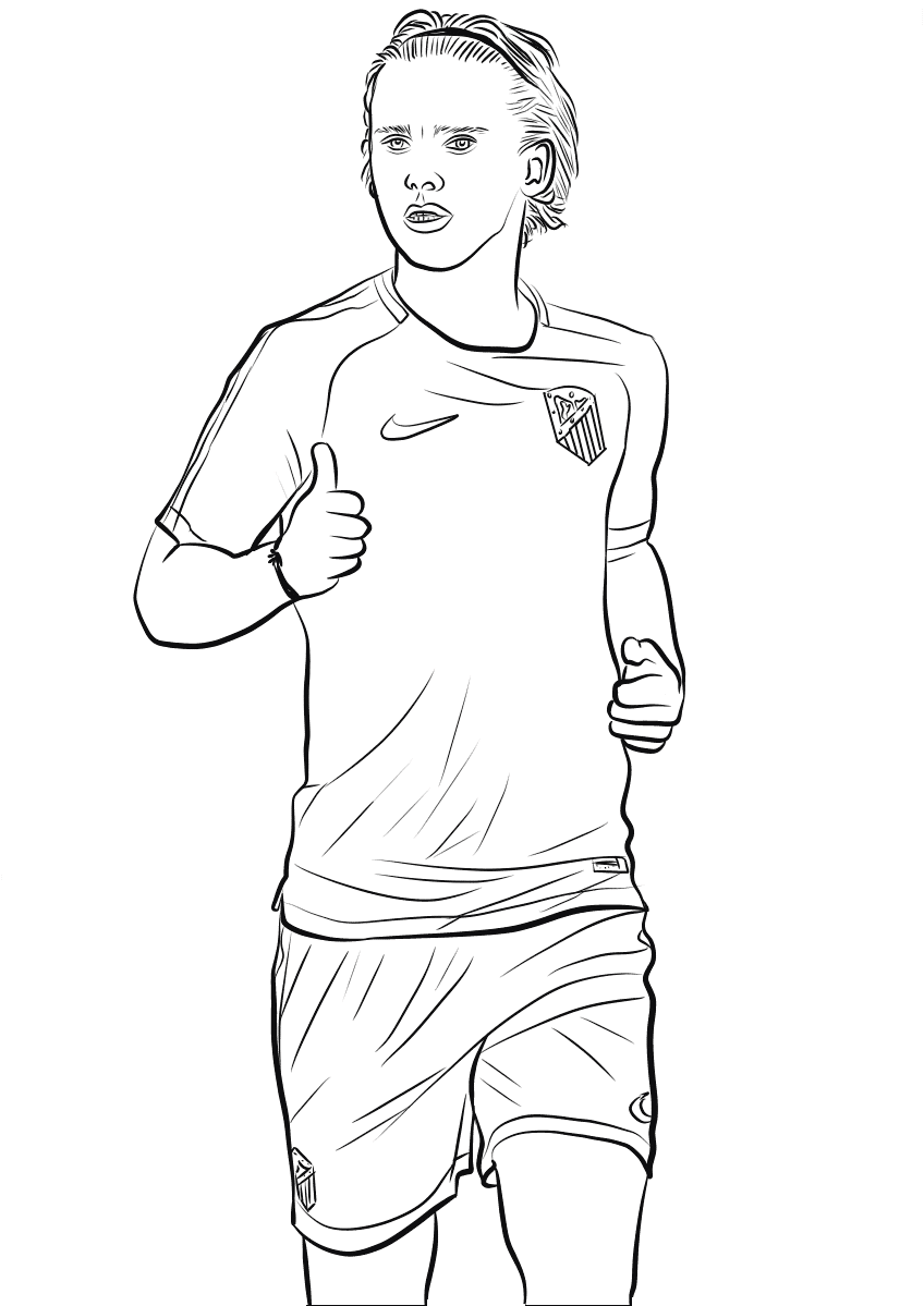 Football player at the world cup coloring page