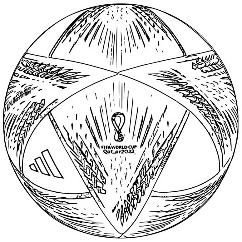 Coloring page fifa world cup ball