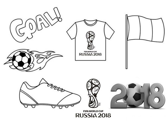 World cup equipments coloring page world cup sports coloring pages coloring pages