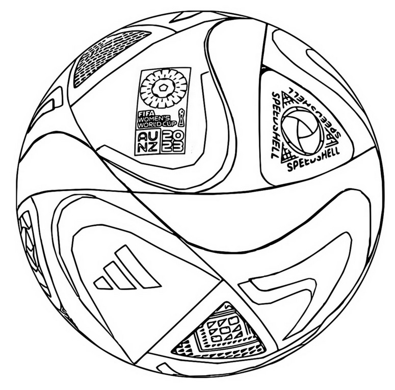 Coloring page womens soccer world cup ball
