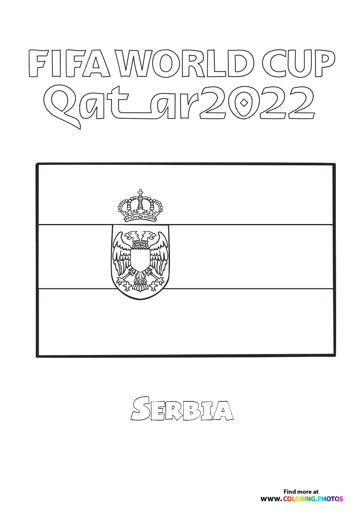 Serbia world cup flag